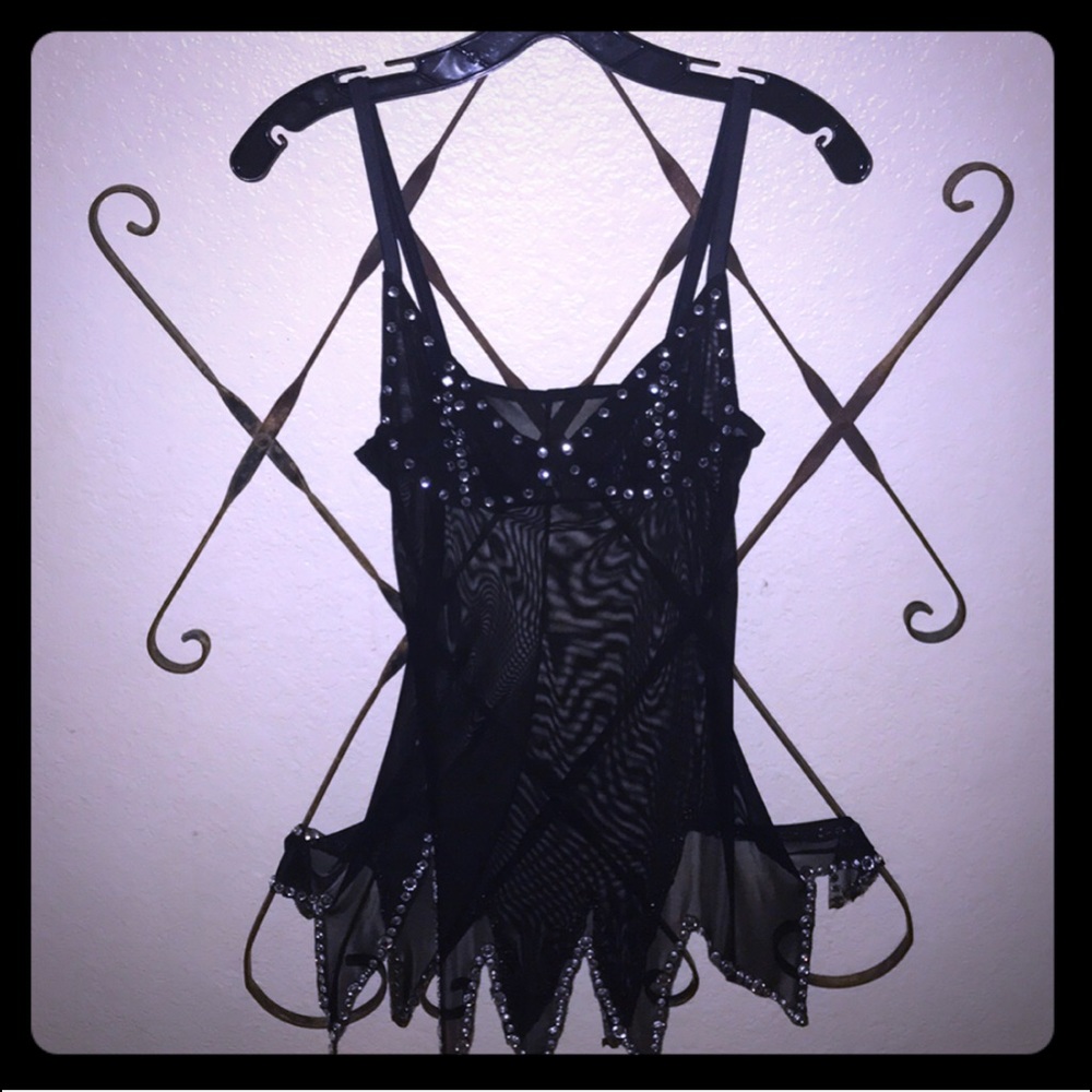 VINTAGE “HUSTLER” RHINESTONE DRESS🖤